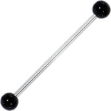 Black Glitter Industrial Barbell 31mm