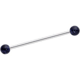 Black Glitter Industrial Barbell 31mm
