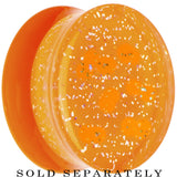 18mm Orange Neon Glitter Saddle Plug