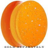 20mm Orange Neon Glitter Saddle Plug