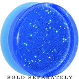 24mm Blue Neon Glitter Saddle Plug