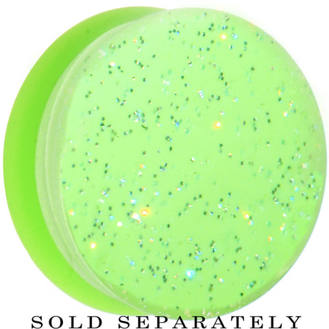 24mm Green Neon Glitter Saddle Plug