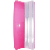 24mm Pink Neon Glitter Saddle Plug