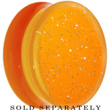24mm Orange Neon Glitter Saddle Plug