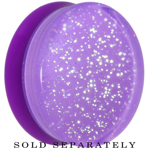 26mm Purple Neon Glitter Saddle Plug