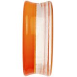 26mm Orange Neon Glitter Saddle Plug