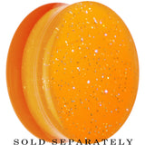26mm Orange Neon Glitter Saddle Plug