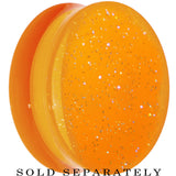30mm Orange Neon Glitter Saddle Plug