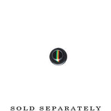 6G Acrylic Rasta Stripe Taper