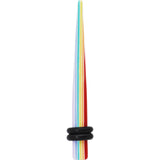 6G Acrylic Colorful Striped Taper