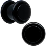 0G Black Acrylic Straight Plug Set