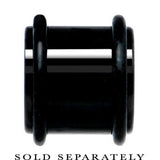 13mm Black Acrylic Straight Plug Pair