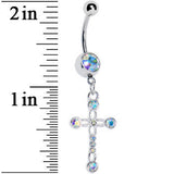 Aurora Cross Dangle Belly Ring