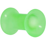 4G Thin Flexible Green Silicone Double Flare Tunnel Plug Set