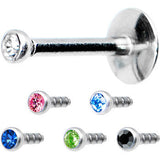 14G Cubic Zirconia Interchangeable Labret Pack Set