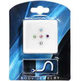 18G Bioplast CZ Nose Ring Pack Set