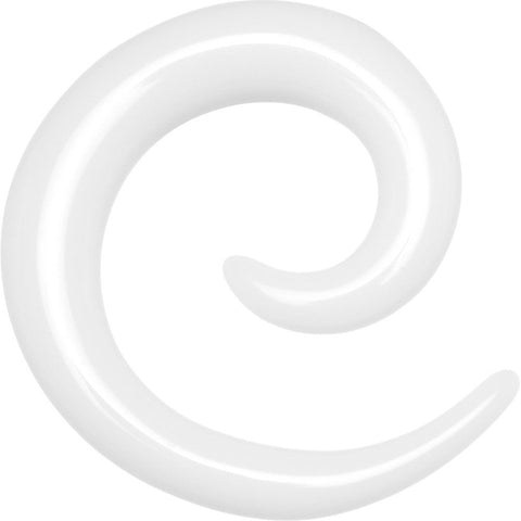 6G White Acrylic Spiral Taper