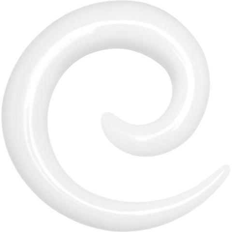 4G White Acrylic Spiral Taper