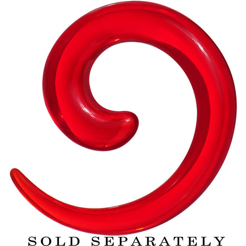 4G Red Acrylic Spiral Taper