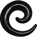 0G Black Acrylic Spiral Taper Set