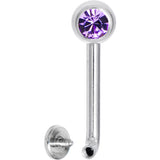 14G 5mmTanzanite Gem Vertical Hood Piercing -1/2 2mm Rise