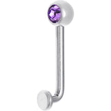 14G 5mmTanzanite Gem Vertical Hood Piercing -1/2 2mm Rise