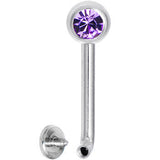14G 5mmTanzanite Gem Vertical Hood Piercing -1/2 2mm Rise