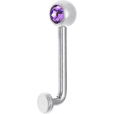 14G 5mmTanzanite Gem Vertical Hood Piercing -1/2 2.5mm Rise