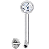 14G 5mm Clear Gem Vertical Hood Piercing -7/16 2mm Rise