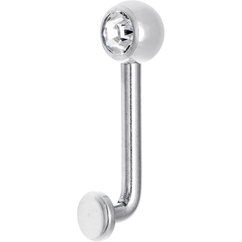 14G 5mm Clear Gem Vertical Hood Piercing -7/16 2mm Rise