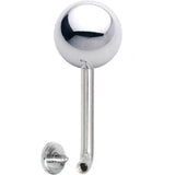 14G 8mm Steel Ball Vertical Hood Piercing -7/16 2.5mm Rise