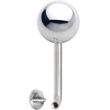 14G 8mm Steel Ball Vertical Hood Piercing -7/16 2.5mm Rise