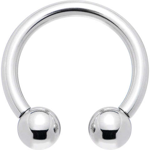 12G Internally Threaded Horseshoe Circular Barbell - 1/2 5mm