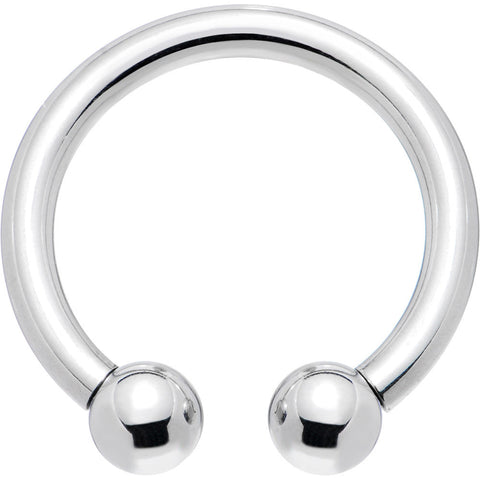 10G 5/8 Internally Threaded Steel Horseshoe Circular Barbell