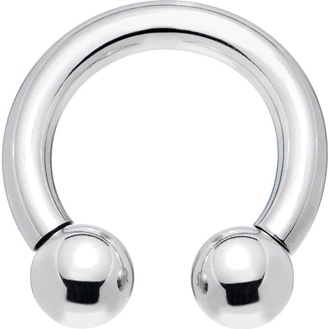 8G Internally Threaded Horseshoe Circular Barbell - 1/2 6mm