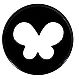 9/16 Black Acrylic Hollow Butterfly Saddle Plug
