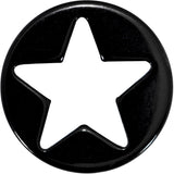 18mm Black Acrylic Hollow Star Saddle Plug