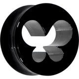 18mm Black Acrylic Hollow Butterfly Saddle Plug