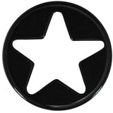 24mm Black Acrylic Hollow Star Saddle Plug