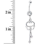 Butterfly Wishes Crystalline CZ Belly Ring