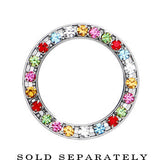 7/8 Stainless Steel Multi Gem Screw Fit Tunnel