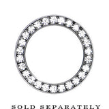 00G Stainless Steel Clear Gem Screw Fit Tunnel