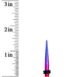 6G Blue Pink Fusion Acrylic Taper