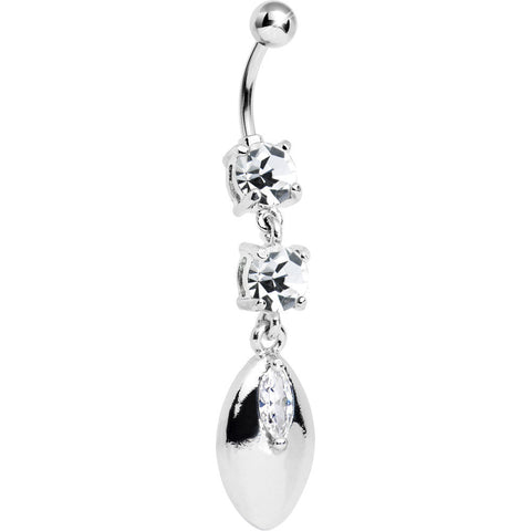 Clear Cubic Zirconia Impressions Belly Ring