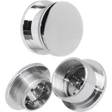 5/8 Stainless Steel Herb Stash and Grinder Plug Set