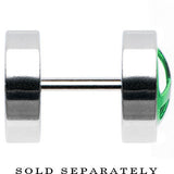 Anodized Titanium Green Peace Sign Cheater Plug