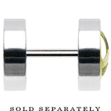 Anodized Titanium Gold Peace Sign Cheater Plug