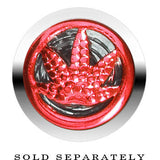 Anodized Titanium Red Pot Leaf Cheater Plug