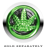 Anodized Titanium Green Pot Leaf Cheater Plug