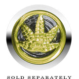 Anodized Titanium Gold Pot Leaf Cheater Plug